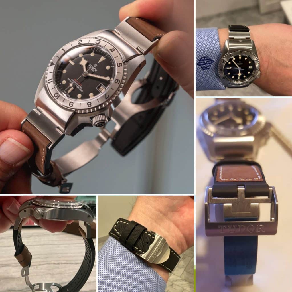 Custom nylon leather watch strap for TUDOR Black Bay P01 23mm 20mm