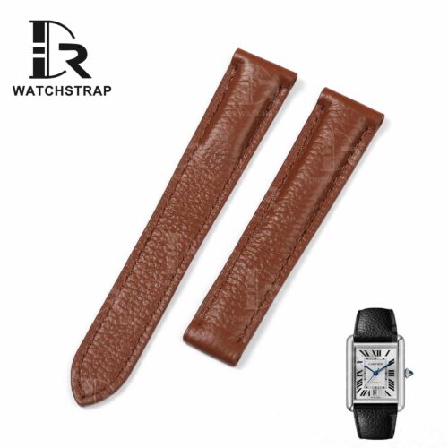 Buy Custom Cartier tank solo xl Brown leather watch strap 16mm 18mm 20mm 23mm replacement straps Buy Custom Cartier tank solo xl Brown leather watch strap 16mm 18mm 20mm 23mm replacement straps