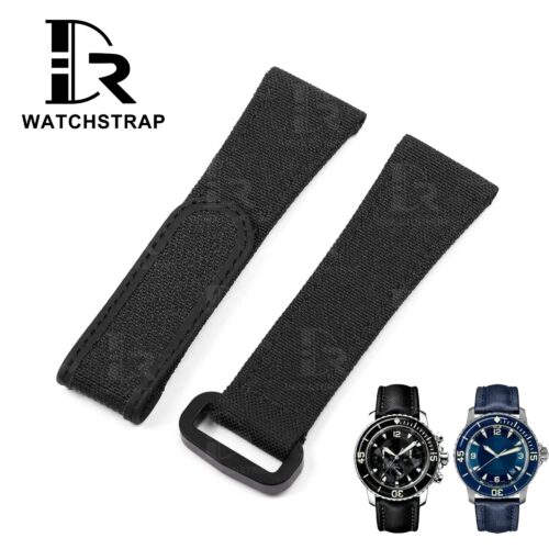 Buy Custom Blancpain Fifty Fathoms Sailcloth strap Black Canvas Velcro Nylon watch band 20mm 23mm 24mm (1) Buy Custom Blancpain Fifty Fathoms Sailcloth strap Black Canvas Velcro Nylon watch band 20mm 23mm 24mm (1)
