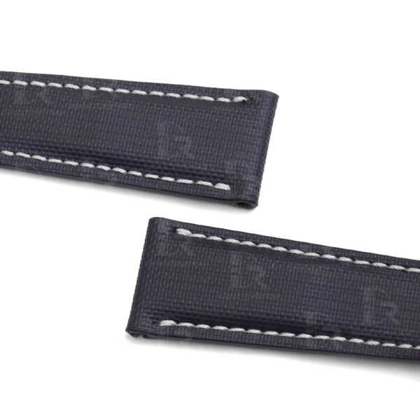 Buy Custom Patek Philippe 5230P Blue Canvas leather strap 20mm Handmade for watchbands (1)