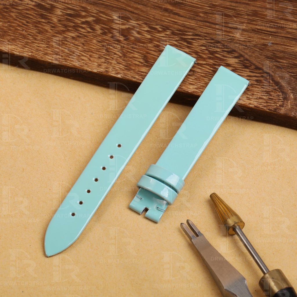 Buy Custom Piaget Possession g0a43090 Tiffany Blue Patent leather straps Handmade for watchband (1)