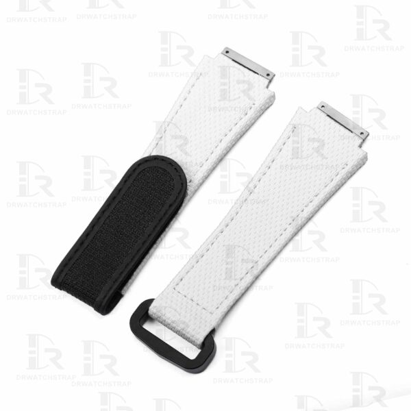 NEW 2023 Buy Custom Richard Mille White rubber velcro Replacement strap Richard Mille band RM watchband aftermarket