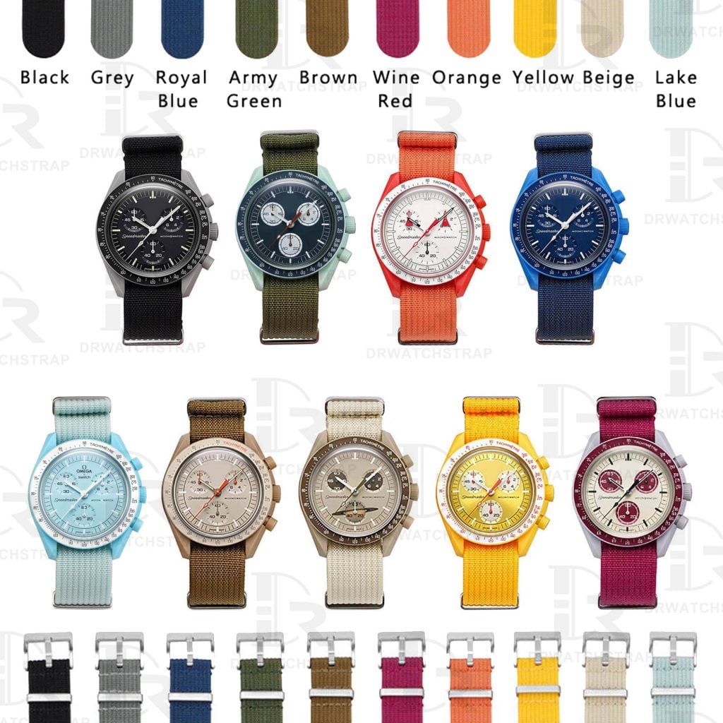 Buy Omega and swatch Moonswatch Nato strap 20mm watch band (5)