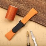 Canvas Pattern Rubber blue Velcro & Elastic strap for MTW geneva watch