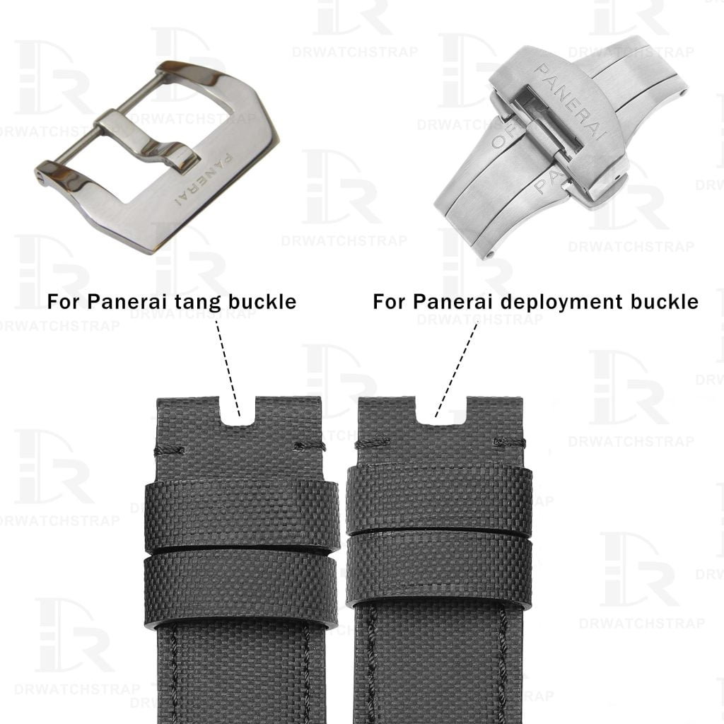 Buy Canvas Panerai Luminor Black Canvas Nylon Strap 22mm 24mm 26mm Handmade watch band (2)