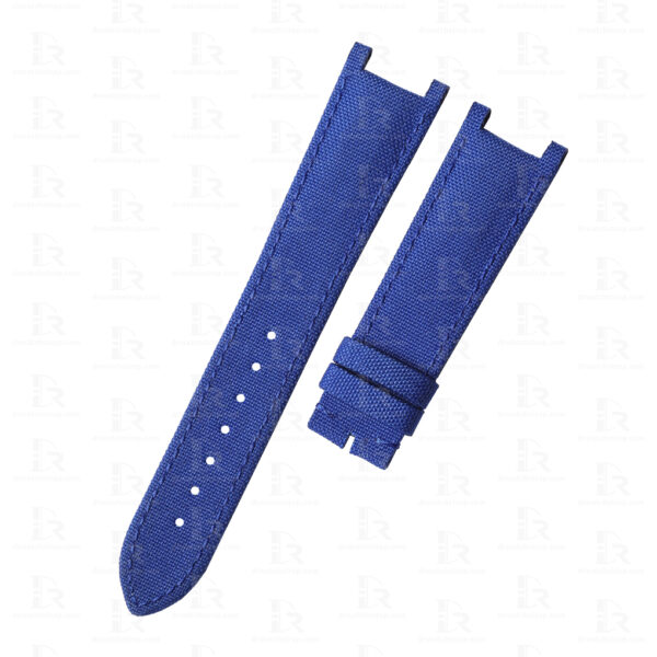 Custom Blue Canvas Nylon watch strap replacement for Cartier Pasha 30mm 35mm 38mm 40mm 41mm 42mm band