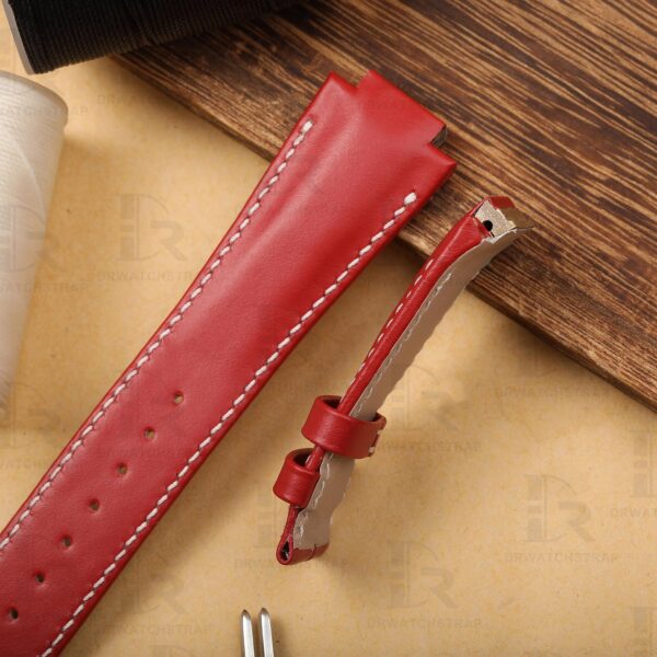 Buy Custom Girard Perregaux laureato straps Red calf Calfskin leather Handmade watchbands (1) Buy Custom Girard Perregaux laureato straps Red calf Calfskin leather Handmade watchbands (1)