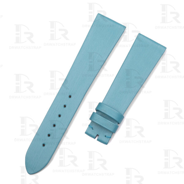 Buy Custom Ice Blue Satin leather watch strap for Cartier Tank Ronde Solo xl straps 16mm 17.5mm 18mm 20mm 23mm handmade watchband Buy Custom Ice Blue Satin leather watch strap for Cartier Tank Ronde Solo xl straps 16mm 17.5mm 18mm 20mm 23mm handmade watchband