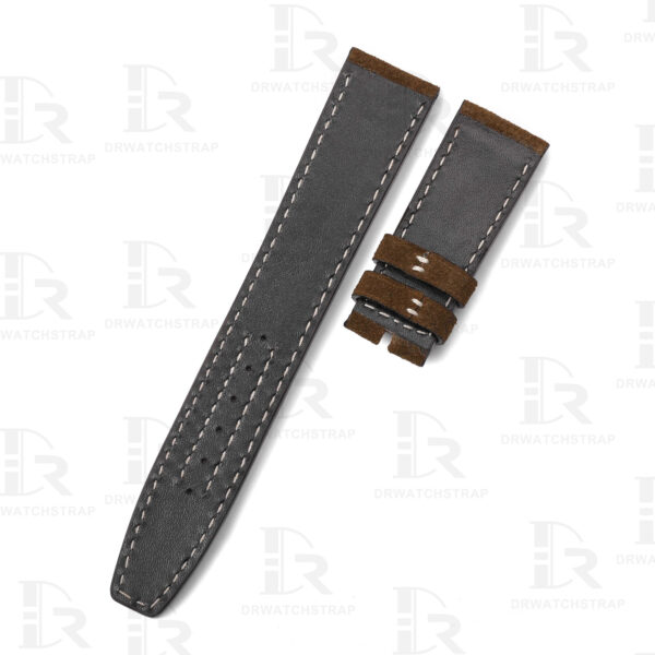 Buy Custom black bay p01 tudor straps Brown Suede leather watch band replacement 20mm (2)
