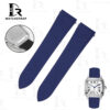 Buy Fluoro-Elastomer (FKM) Cartier Santos rubber straps 21mm Blue watchbands Replacement watch band (1)