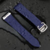 Buy Fluoro-Elastomer (FKM) Cartier Santos rubber straps 21mm Blue watchbands Replacement watch straps .jpg (2)