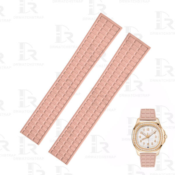 Buy Patek Philippe Aquanaut 5069 5067 5068 5072 19mm Lady's Pink rubber watch strap replacement watchband