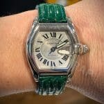 Cartier Tank solo replacement pink alligator watch band for sale by dr watch strap (1)