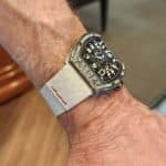 Richard Mille Replacement White Elastic watch band strap for sale Custom gray velcro canvas nylon watch band for Richard Mille
