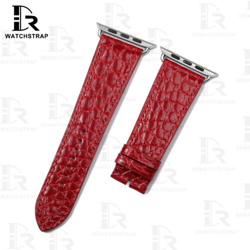 Buy Custom Apple watch band Red Round scale American Alligator 38mm 40mm 42mm 44mm Handmade straps (1) Buy Custom Apple watch band Red Round scale American Alligator 38mm 40mm 42mm 44mm Handmade straps (1)