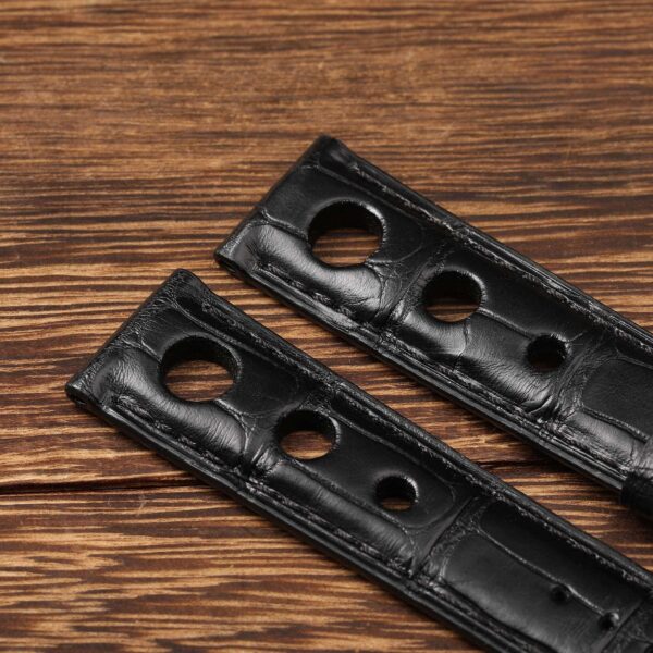 Buy Custom Black American Alligator Leather watch straps for Chopard Mille Miglia with 3 holes 19mm 20mm 23mm Handmade watch band for sale (1) Buy Custom Black American Alligator Leather watch straps for Chopard Mille Miglia with 3 holes 19mm 20mm 23mm Handmade watch band for sale (1)