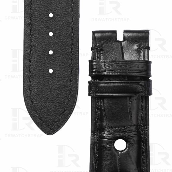 Buy Custom Black American Alligator Leather watch straps for Chopard Mille Miglia with 3 holes 19mm 20mm 23mm Handmade watch band for sale (3) Buy Custom Black American Alligator Leather watch straps for Chopard Mille Miglia with 3 holes 19mm 20mm 23mm Handmade watch band for sale (3)