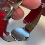 Cartier Ballon Bleu Red alligator leather watch band SG26 (1) Handmade replacement Cartier Ballon bleu alligator leather strap custom watch band