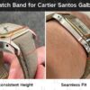 Cartier Santos Galbee with different leather watch band replacement strap (2)