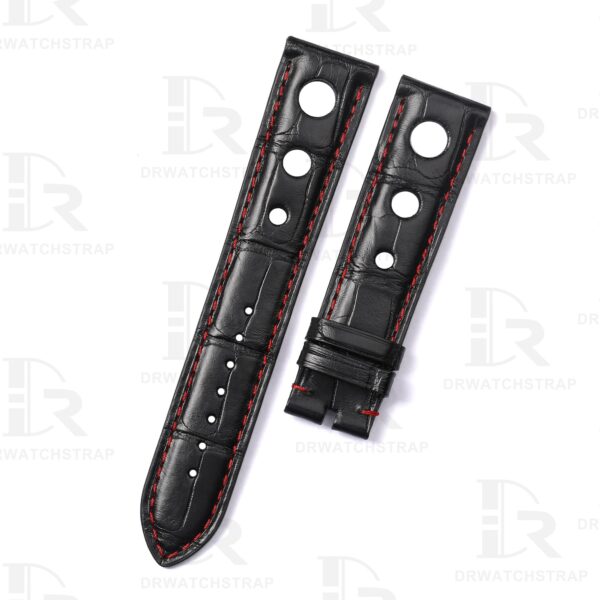 Custom Black American Alligator Leather watch strap for Chopard Mille Miglia with 3 holes 19mm 20mm 23mm Handmade watchbands for sale (6) Custom Black American Alligator Leather watch strap for Chopard Mille Miglia with 3 holes 19mm 20mm 23mm Handmade watchbands for sale (6)