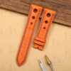 Custom Orange American Alligator Leather watch strap for Chopard Mille Miglia with 3 holes 19mm 20mm 23mm Handmade watch straps for sale (1) Custom Orange American Alligator Leather watch strap for Chopard Mille Miglia with 3 holes 19mm 20mm 23mm Handmade watch straps for sale (1)