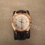 Rolex Daytona orange leather strap watch band (5)