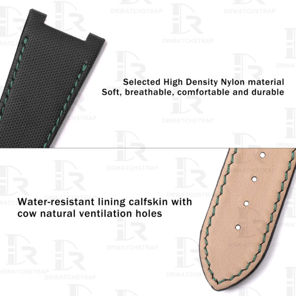 Handmade Black Canvas watch strap for Girard Perregaux Laureato watch straps replacement GP 81005 for sale (2) Handmade Black Canvas watch strap for Girard Perregaux Laureato watch straps replacement GP 81005 for sale (2)