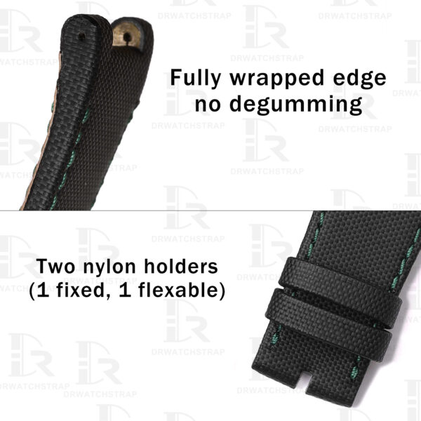 Handmade Black Canvas watch strap for Girard Perregaux Laureato watch straps replacement GP 81005 for sale (3) Handmade Black Canvas watch strap for Girard Perregaux Laureato watch straps replacement GP 81005 for sale (3)