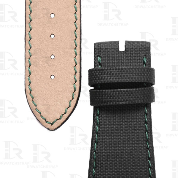 Handmade Black Canvas watchbands for Girard Perregaux Laureato watch straps replacement GP 81005 for sale (1) Handmade Black Canvas watchbands for Girard Perregaux Laureato watch straps replacement GP 81005 for sale (1)