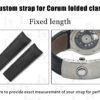 Handmade Custom Black Nylon strap for Corum Admiral Legend Replacement watchbands for sale (3)