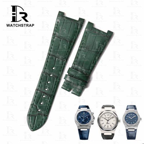 Custom Handmade Green Alligator leather watch bands for Girard Perregaux Laureato watch strap replacement GP laureato 81005 for sale (1) Custom Handmade Green Alligator leather watch bands for Girard Perregaux Laureato watch strap replacement GP laureato 81005 for sale (1)