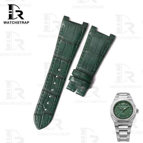 Handmade Green Alligator leather watch bands for Girard Perregaux Laureato watch strap replacement GP laureato 81005 for sale (1) Handmade Green Alligator leather watch bands for Girard Perregaux Laureato watch strap replacement GP laureato 81005 for sale (1)
