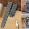 Replacement Denim Jeans leather watch band for Patek Philippe Calatrava 5330G 6119G Jeans World Time Date Complications strap
