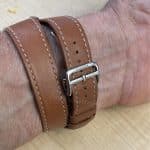 Hermes Brown calfskin leather watch band (2)