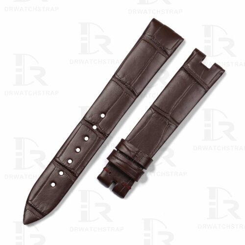Custom Genuine Dark Brown Alligator watch straps for Breguet Queen of Naples Ladies watch band replacement Custom Genuine Dark Brown Alligator watch straps for Breguet Queen of Naples Ladies watch band replacement