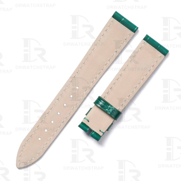 Premium best quality American Alligator OEM custom Green 16mm Cartier tank leather straps & watch bands for Cartier Tank & Ronde SOLO watches (2) Premium best quality American Alligator OEM custom Green 16mm Cartier tank leather straps & watch bands for Cartier Tank & Ronde SOLO watches (2)