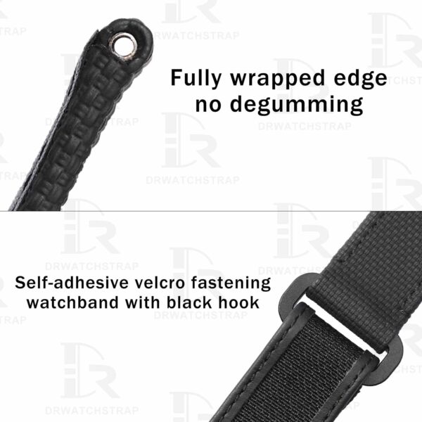 Custom Black Panerai Rubber Velcro watch Strap Replacement 22mm 24mm 26mm watch bands for sal (1)