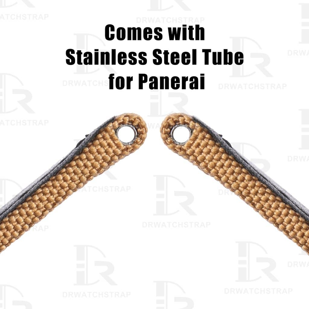 Custom Brown Panerai Nylon Velcro Strap Replacement 22mm 24mm 26mm watch bands for sal (2)