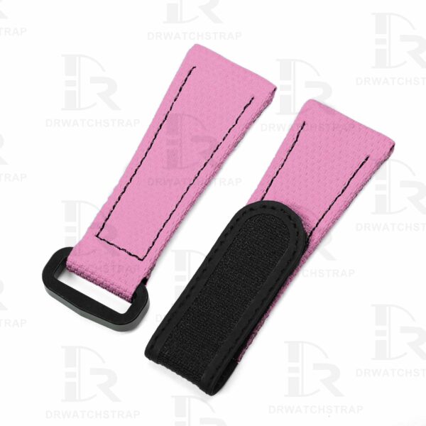 Custom Pink Panerai Rubber Velcro watch Strap Replacement 22mm 24mm 26mm watch Straps for sal