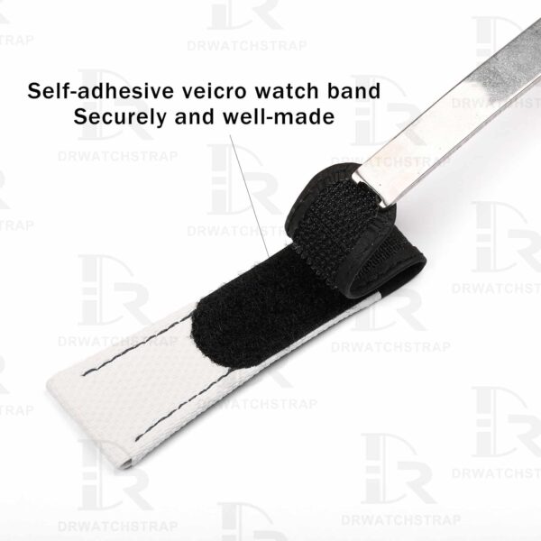 Custom White Panerai Rubber Velcro watch Strap Replacement 22mm 24mm 26mm watch Straps for sal (2)