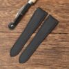 Custom handmade Black canvas Calibre de Cartier leather strap 21mm 23.5mm watch band replacement for sale (1)