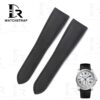 Custom handmade Black canvas Calibre de Cartier leather strap 21mm 23.5mm watch strap replacement for sale