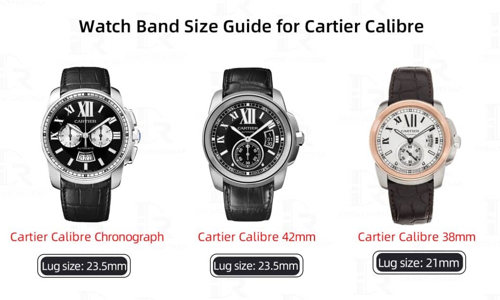 Custom handmade Black canvas Calibre de Cartier leather strap 21mm 23.5mm watchbands replacement for sale (1)