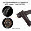 Custom Black Alligator Leather Watch Straps for Breguet Type XXI 3810 strap Replacement Band