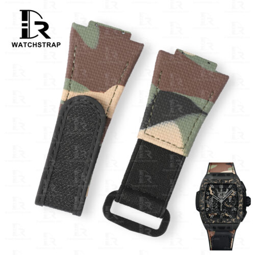 Rubber Velcro Camo Strap for hublot watch band (1) Custom Rubber Velcro Camo Strap for hublot watch band replacement (1)