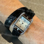 Hermes Double Tour Black Alligator leather Watch Band